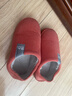 回力纯色全包棉鞋情侣室内外防滑保暖棉拖鞋HL0233红色36-37码 实拍图