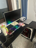 甄严选电脑桌转角L型电竞游戏桌台式家用学习桌书桌卧室办公写字桌子 碳纤维黑120*80 右款【不含架】 实拍图
