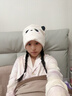爱宝适月子帽秋冬产后孕妇出院毛绒款产妇帽子坐月子用品 奶白熊猫M483 实拍图