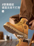 骆驼（CAMEL）王俊凯同款马丁靴高帮户外工装大黄靴情侣 G15W136025 沙漠黄 42 实拍图