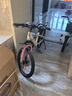 凤凰山地自行车男女变速山地车碟刹青少年儿童自行车学生单车 星际 粉白【单速+辐条轮】 20寸【适合125-160cm】 实拍图