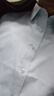 罗蒙（ROMON）纯色商务职业正装男士衬衫工装男装长袖衬衣男CS108蓝色L 实拍图