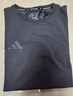 阿迪达斯 （adidas）t恤男夏季运动透气轻薄宽松棉短袖 深灰/浅灰 3XL  实拍图