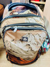 NEW TILAMI特大容量拉杆书包初中生7-12年级高中生20吋55L成人多功能一体包 沙漠之山-可爬楼-初高中课本多用 实拍图