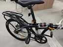 PHILLIPS折叠自行车成人男女超轻便携中置减震单车女士上学上班代步通勤车 黑色 单速 辐条轮（中置减震） 22寸 160-185CM 实拍图