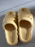 IQGD 拖鞋女踩屎感凉拖室外居家时尚加厚软底 冰淇淋-奶黄 38-39  实拍图