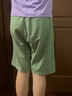 361°童装 儿童短裤夏季男女童运动弹力透气梭织五分裤 绿150 实拍图
