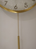 铜大师轻奢挂钟客厅高级现代简约网红家用时尚钟表北欧静音挂墙大号时钟 黄铜大号-自动对时-智能机芯 . 实拍图