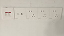 松下悦畔白色开关插座斜五孔USB插座三孔一二三四开单双控开关 六类电脑+电视插座WMWX437 插座 实拍图