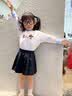 MQDMINI童装女童长袖t恤儿童5A抗菌上衣小学生甜美百搭打底 爱心狗 实拍图