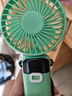 COZA【金榜推荐】手持小风扇迷你便捷折叠支架usb风扇桌面挂脖式户外学生宿舍办公室充电随身小电扇 苍岭绿丨可用3天丨5档强风丨智能数显丨带底座挂绳 实拍图