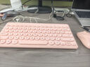 B.O.W航世 MK610无线键盘鼠标套装 超薄静音可爱女键盘圆帽多彩便携电脑笔记本外设办公键盘鼠标 无线键鼠套装【樱花粉】 实拍图