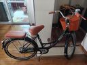 EG7自行车成人女士轻便单车通勤上班变速普通亲子复古男式 尊享【实心胎+不怕扎】单速-黑 24英寸【适合:145-165cm】 实拍图