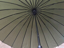 美度（MAYDU）双人晴雨伞大号加固加厚结实防风长把柄雨伞 M5003墨绿色 实拍图