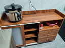 宜造（YIZAO）餐边柜一体靠墙柜子实木色客厅置物柜墙边柜新中式茶水柜储物柜子 【三抽移动门】深胡桃色120cm 自主安装 实拍图