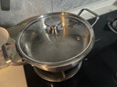 铿锵316不锈钢煎锅双耳平底锅不粘锅大号烤肉盘海鲜烙饼生煎包专用锅 24CM【316不锈钢0涂层】有盖 实拍图