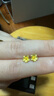 周六福（ZLF）  黄金耳饰女款足金999朱槿花耳钉 计价 0.82g 实拍图