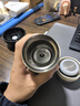 京东京造 咔哒保温杯 茶水分离Tritan杯口三段式男士女316L不锈钢 白400ml 实拍图