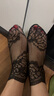 浪莎（LangSha）袜子女春夏季薄款纯棉底短筒浅口袜花边袜蕾丝百搭ins潮 蕾丝花边袜黑色5双 实拍图