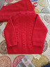 戴维贝拉（DAVE＆BELLA）中大童毛衣女童上衣洋气男童针织衫秋冬新年宝宝衣服套头衫 红色【现货】 110 cm（建议身高100-110cm） 实拍图