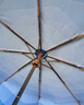 京东京造 钛银秒叠木柄伞 钛银遮阳伞晴雨伞防紫外线防晒伞折叠 蓝色 实拍图