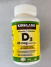 科克兰（KirkLand）维生素D3维他命D骨骼健康促进钙吸收1000IU成人360粒进口27年 维生素D3(1000IU)360粒1瓶 实拍图