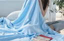 无印良品A类100%纯棉毛巾被空调被子盖毯 儿童午睡毯 180*220cm 天蓝 实拍图