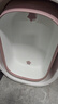 世纪宝贝（babyhood）儿童泡澡桶 婴儿洗澡盆游泳桶加大号折叠浴桶0-15岁赠浴凳 319紫 实拍图