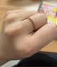 廷亮 天然鸽血红红宝石戒指18K金镶嵌彩宝女戒条形排戒爱的礼物单叠戴 红18K(10至20号)现货 实拍图