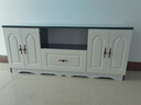 木奉堂电视柜茶几组合落地简约小户型欧式轻奢储物柜加高款组合简易地柜 120暖白色电视柜 配套钢化玻璃面 实拍图
