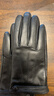 曼查斯特真皮手套女薄款触屏山羊皮单皮短款骑车开车秋冬加绒保暖修手 黑色丝光薄里 L 实拍图