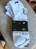 李宁（LI-NING） 袜子运动袜男女短袜中筒袜篮球羽毛球跑步棉质抗菌短袜透气吸汗 白色3双装中筒袜【3A抗菌透气不臭脚】 XL号【适合42到46码】 实拍图