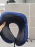 京严U型枕午睡枕护颈枕成人旅行枕睡觉脖枕学生午休神器趴趴颈椎枕头 宝石蓝【专业护颈·磁疗布枕套】 可拆洗/环绕支撑/柔软记忆棉内芯 实拍图
