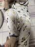 棉棉柔婴儿开裆连体衣夏季薄款宝宝衣服长袖睡衣纯棉a类男女婴幼儿夏装 米白宇宙印花 【开裆 夏季薄款】 100cm 实拍图