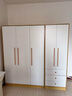 白浅衣柜卧室对开门衣柜实木组合现代简易家用柜子收纳儿童衣柜 60+120组合柜 实拍图