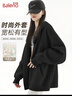 班尼路（Baleno）浅绿外套女2026春秋新款连帽开衫卫衣女装小个子宽松休闲纯色上衣 实拍图