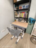 满满希望儿童学习桌椅套装可升降中小学生家用写字书桌3到18岁课桌免安装 90%妈妈选择 原木色 店长推荐 80*50*76 实拍图