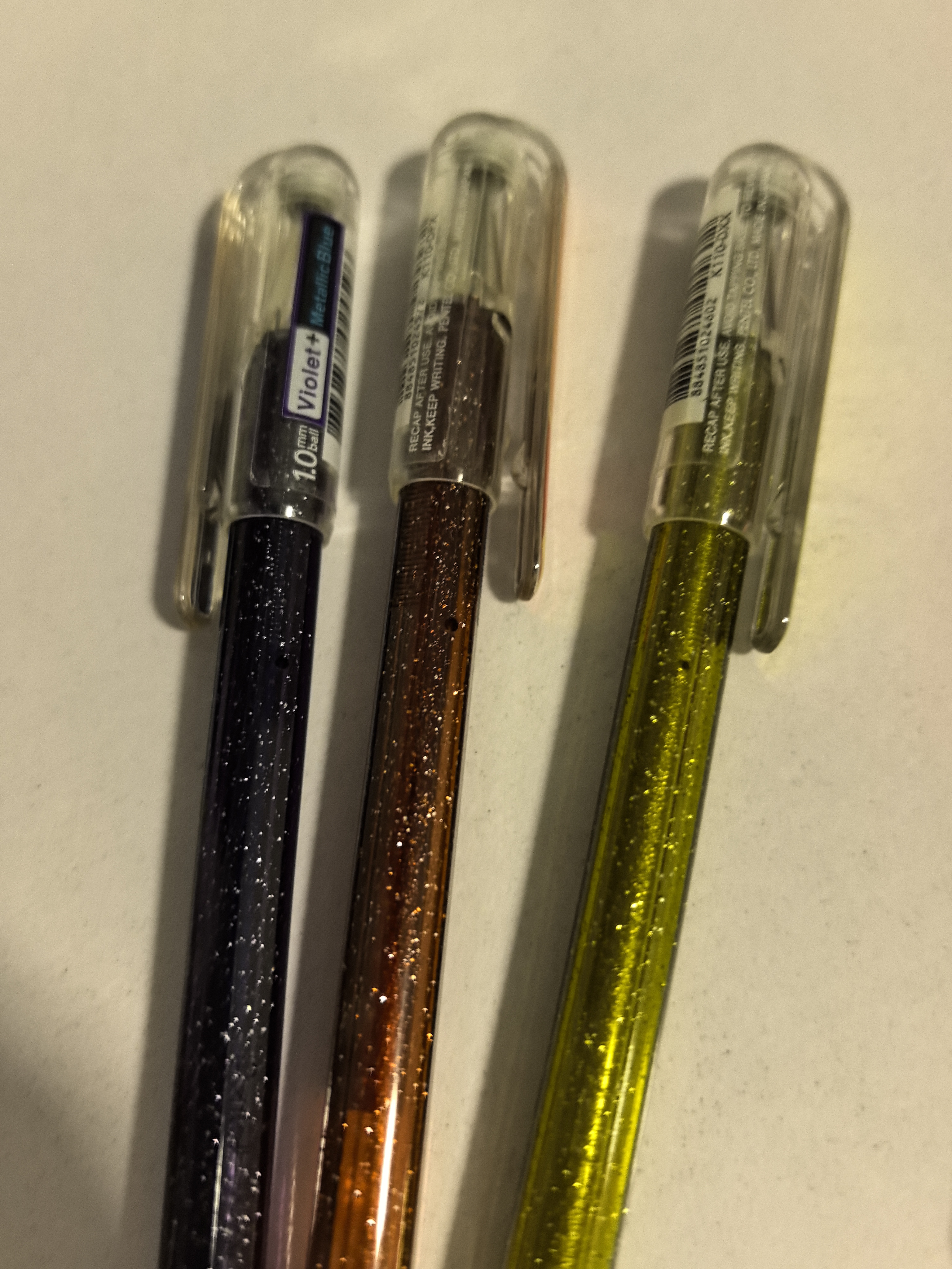 派通（Pentel ）手帐彩色啫喱笔 1.0mm高光金属色记号笔贺卡笔绘画珠光中性笔 K110绿色 单支装 实拍图