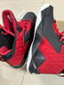 乔丹专业实战篮球鞋男鞋2025冬季新款皮面防水高帮减震防滑耐磨运动鞋 黑色/番茄红 40 实拍图