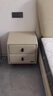 全友家居床头柜现代简约卧室家具窄宽皮艺软包收纳储物迷你立柜598KD 米白|无围挡双抽床头柜 实拍图