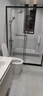东鹏淋浴房浴室隔断淋浴隔断一字卫生间干湿分离玻璃推拉门可下沉式 1.4-1.49m/高2m 双阻尼缓冲 极窄不锈钢 304不锈钢边框【枪灰/雅黑可选】 实拍图