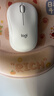 罗技（Logitech）M221 轻音鼠标 无线鼠标 办公鼠标 对称鼠标 带无线微型接收器 米白色 实拍图