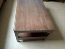 思顾园实木茶几客厅家用大小户型简约现代欧式茶水柜岩板双层带抽屉茶桌 新款四抽胡桃色120x60x45cm 自行安装 实拍图