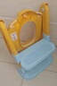 世纪宝贝（babyhood）儿童马桶辅助器 宝宝阶梯架坐便圈扶手架座便器 PU软坐垫 天空蓝 实拍图