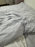 海澜之家（HLA）床上三四件套纯棉水洗棉麻裸睡亲肤床上用牛奶绒床单床笠被套被罩 【速干不缩水】A类裸睡-刺绣灰 加大 床单款 四件套 被套220*240cm 实拍图