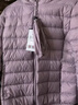 鸭鸭（YAYA）佟丽娅同款秋冬轻薄羽绒服女冬装短款鸭绒轻型薄款女士保暖外套K 浅紫色 3XL (180) 实拍图