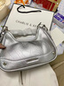 CHARLIE&KELLI CK品牌包包女包小众链条简约腋下包女士斜挎单肩包送女生日礼物 银色【代写贺卡 赠品牌礼袋】 实拍图