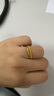 周生生永系列黄金戒指 素圈桃心形足金戒指女定价 92295R 14圈 实拍图