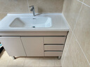 浴尚雅（YUSHANGYA）陶瓷一体盆浴室柜组合落地式洗脸盆柜实木卫生间洗 冷热防爆进水管 1cm 实拍图