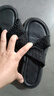 厚底绝美凉拖鞋女夏季外穿2025新款踩屎感波西米亚沙滩一字拖凉鞋 黑色 37 实拍图